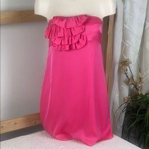 Alice + Olivia Hot Pink Ruffle Dress